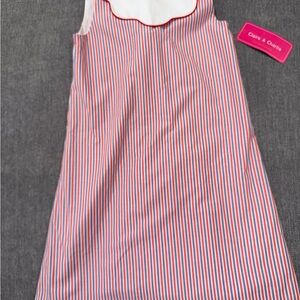 Claire & Charlie Girls' Red, White and Blue Stripe Formal Dress, size 8 NWT